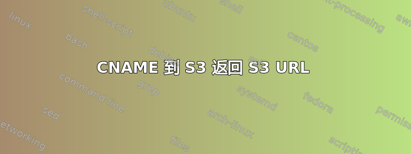 CNAME 到 S3 返回 S3 URL