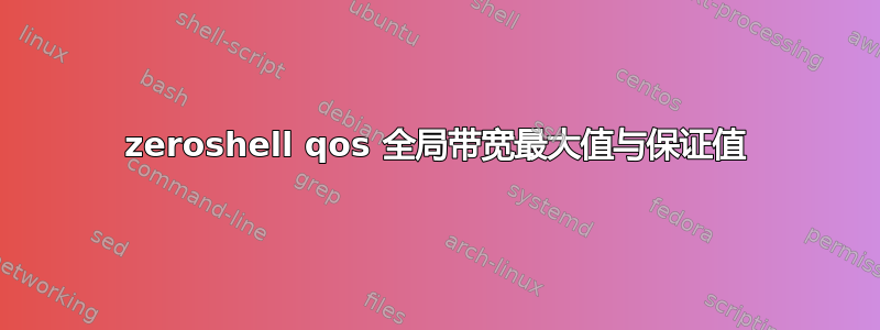 zeroshell qos 全局带宽最大值与保证值