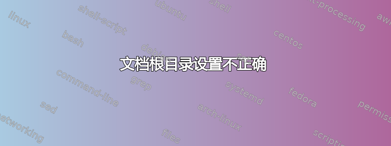 文档根目录设置不正确