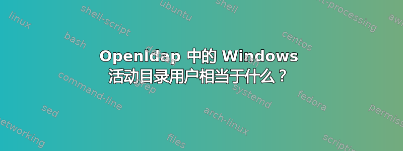 Openldap 中的 Windows 活动目录用户相当于什么？