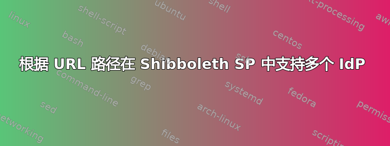 根据 URL 路径在 Shibboleth SP 中支持多个 IdP