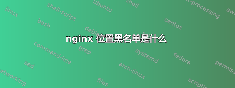 nginx 位置黑名单是什么