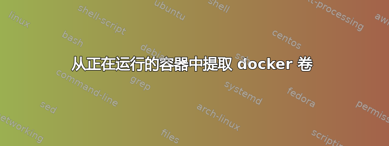 从正在运行的容器中提取 docker 卷