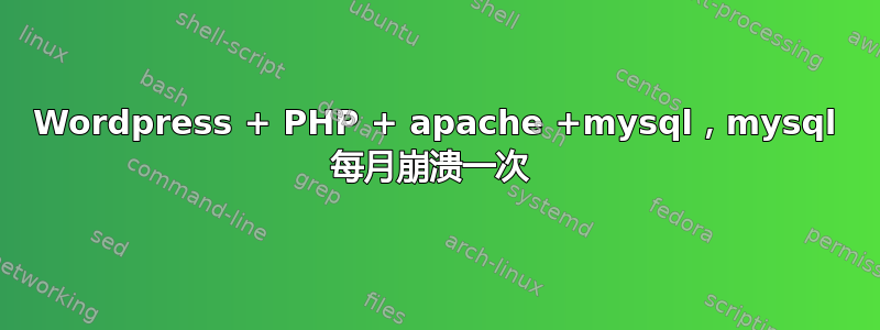 Wordpress + PHP + apache +mysql，mysql 每月崩溃一次 