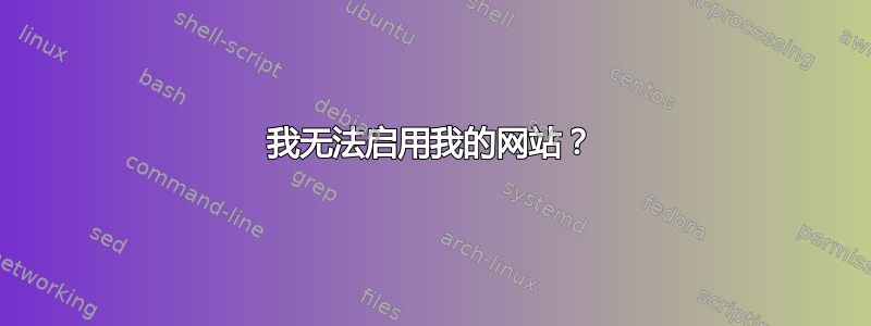 我无法启用我的网站？