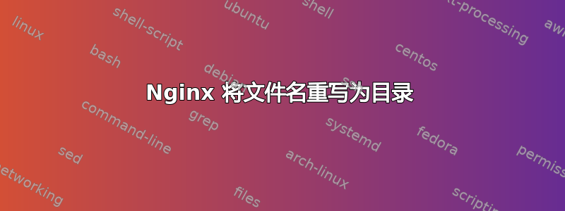 Nginx 将文件名重写为目录