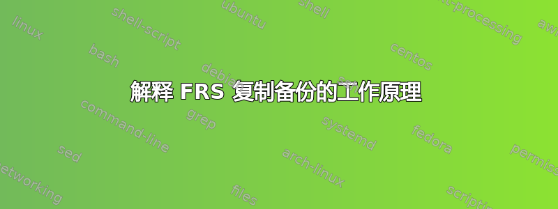 解释 FRS 复制备份的工作原理