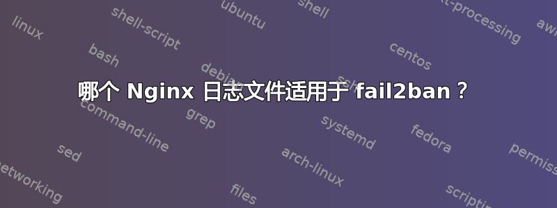 哪个 Nginx 日志文件适用于 fail2ban？