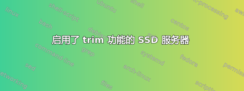 启用了 trim 功能的 SSD 服务器