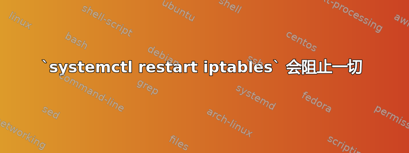 `systemctl restart iptables` 会阻止一切