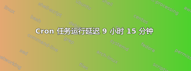 Cron 任务运行延迟 9 小时 15 分钟