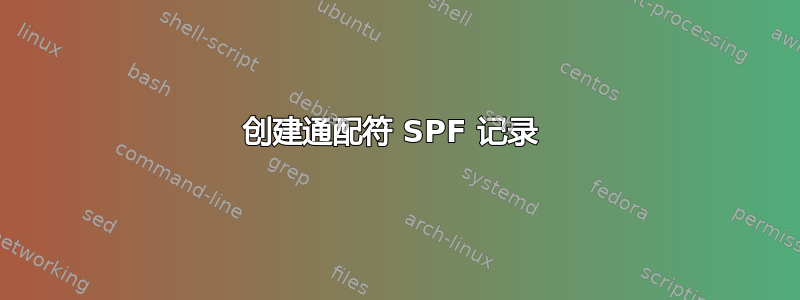 创建通配符 SPF 记录 