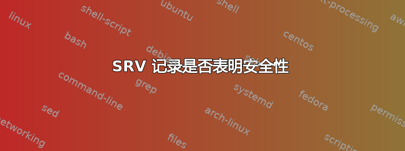 SRV 记录是否表明安全性