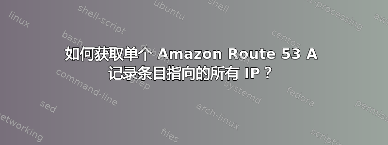 如何获取单个 Amazon Route 53 A 记录条目指向的所有 IP？