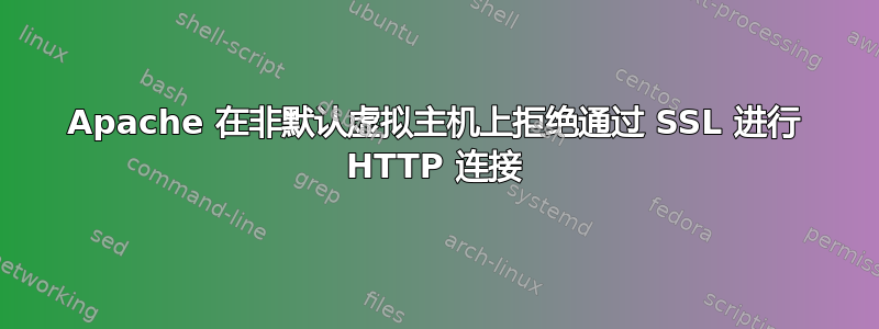 Apache 在非默认虚拟主机上拒绝通过 SSL 进行 HTTP 连接