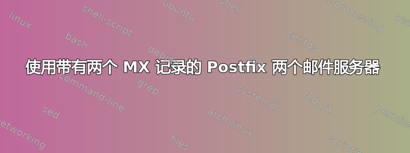 使用带有两个 MX 记录的 Postfix 两个邮件服务器