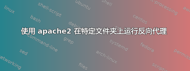 使用 apache2 在特定文件夹上运行反向代理