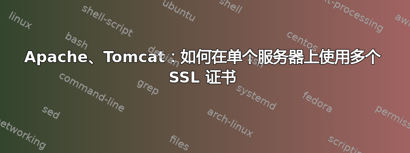 Apache、Tomcat：如何在单个服务器上使用多个 SSL 证书