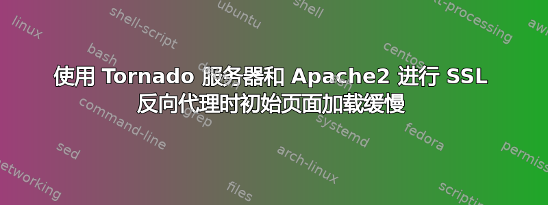 使用 Tornado 服务器和 Apache2 进行 SSL 反向代理时初始页面加载缓慢