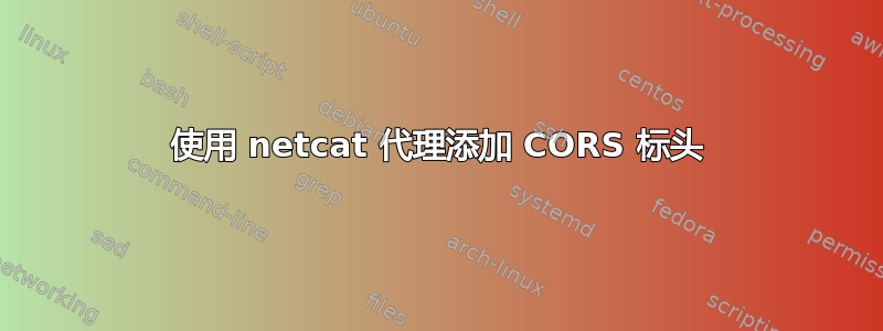 使用 netcat 代理添加 CORS 标头