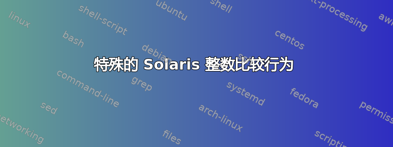 特殊的 Solaris 整数比较行为