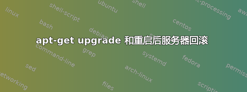 apt-get upgrade 和重启后服务器回滚