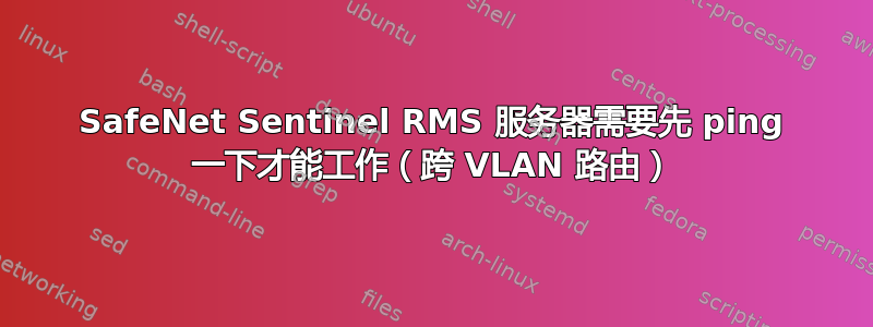 SafeNet Sentinel RMS 服务器需要先 ping 一下才能工作（跨 VLAN 路由）