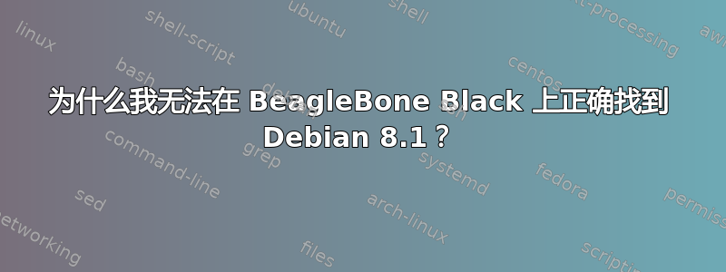 为什么我无法在 BeagleBone Black 上正确找到 Debian 8.1？