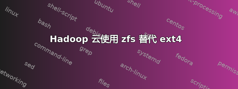 Hadoop 云使用 zfs 替代 ext4 