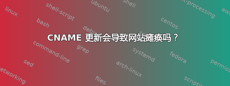 CNAME 更新会导致网站瘫痪吗？