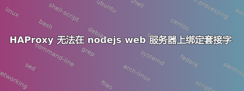 HAProxy 无法在 nodejs web 服务器上绑定套接字