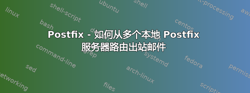 Postfix - 如何从多个本地 Postfix 服务器路由出站邮件