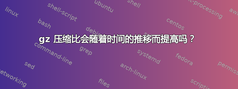 gz 压缩比会随着时间的推移而提高吗？