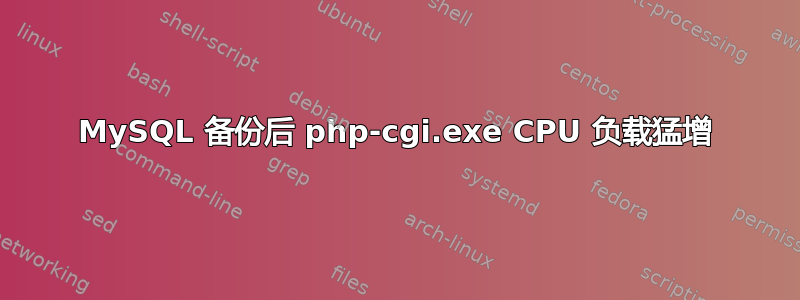 MySQL 备份后 php-cgi.exe CPU 负载猛增