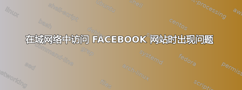 在域网络中访问 FACEBOOK 网站时出现问题