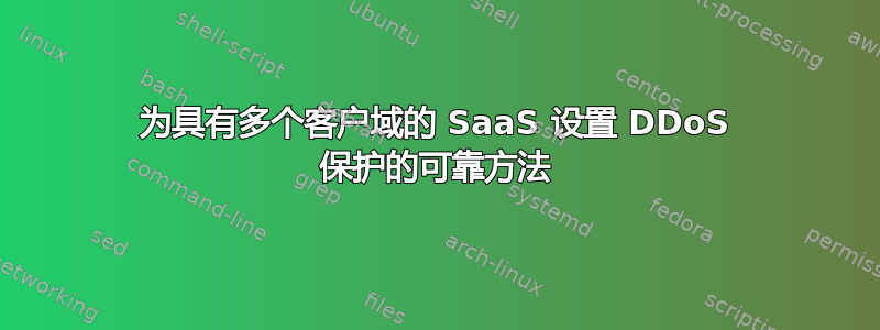 为具有多个客户域的 SaaS 设置 DDoS 保护的可靠方法