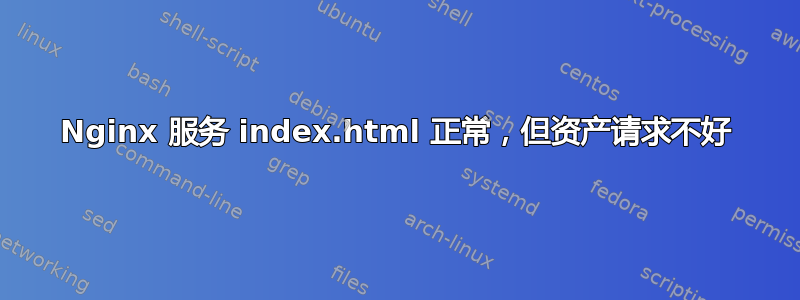 Nginx 服务 index.html 正常，但资产请求不好