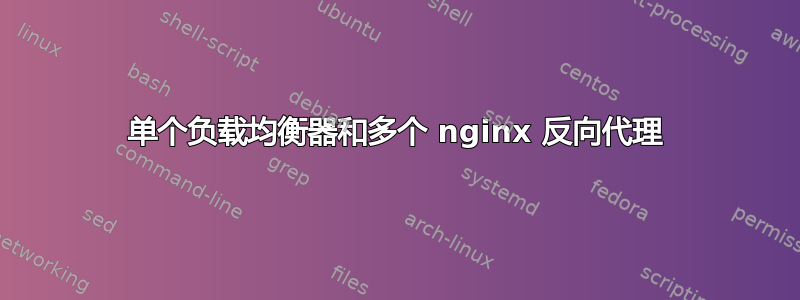 单个负载均衡器和多个 nginx 反向代理