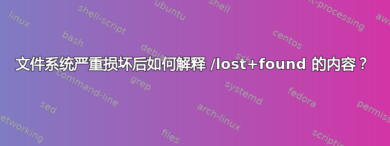 文件系统严重损坏后如何解释 /lost+found 的内容？