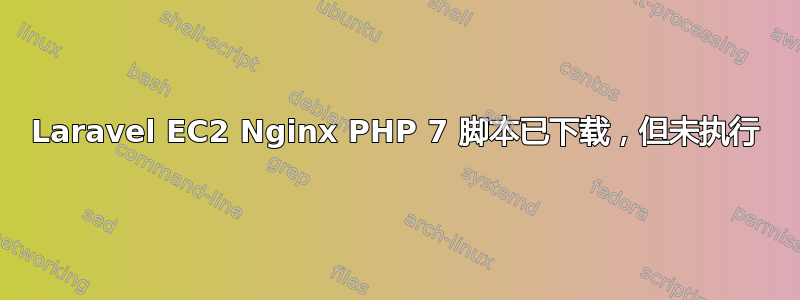 Laravel EC2 Nginx PHP 7 脚本已下载，但未执行