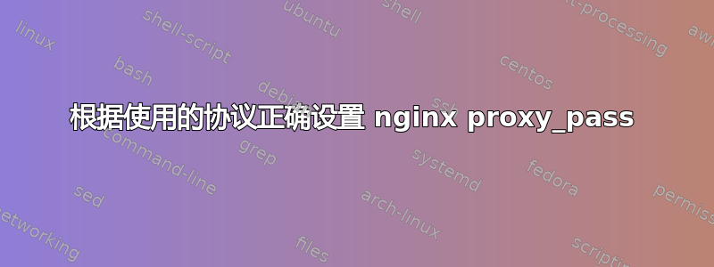 根据使用的协议正确设置 nginx proxy_pass