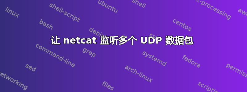 让 netcat 监听多个 UDP 数据包