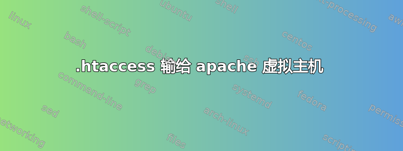 .htaccess 输给 apache 虚拟主机