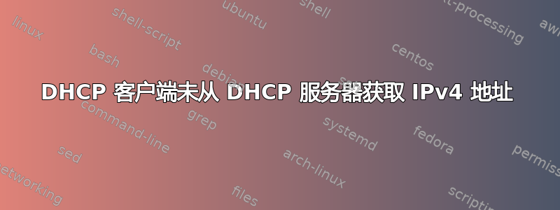 DHCP 客户端未从 DHCP 服务器获取 IPv4 地址