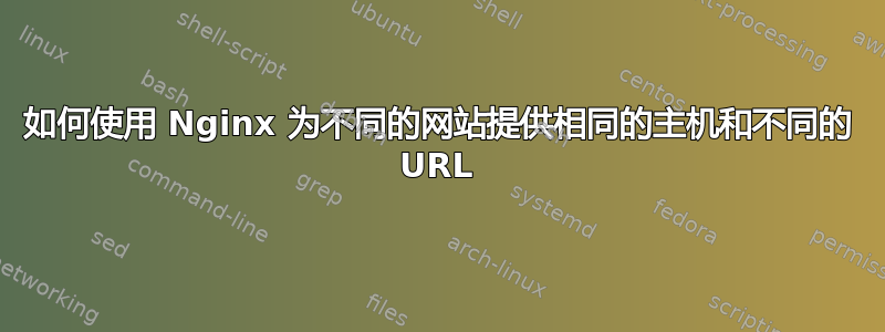 如何使用 Nginx 为不同的网站提供相同的主机和不同的 URL