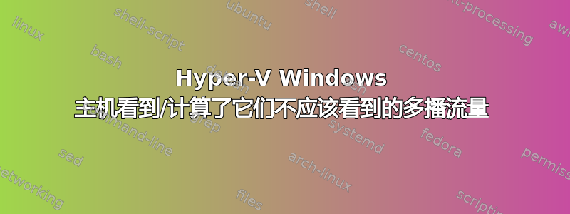 Hyper-V Windows 主机看到/计算了它们不应该看到的多播流量