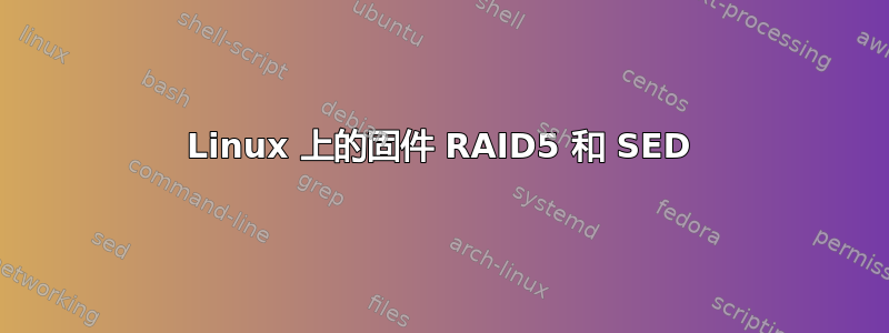 Linux 上的固件 RAID5 和 SED