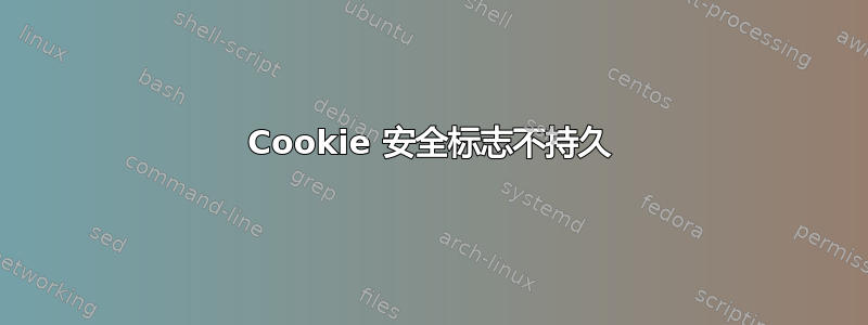 Cookie 安全标志不持久