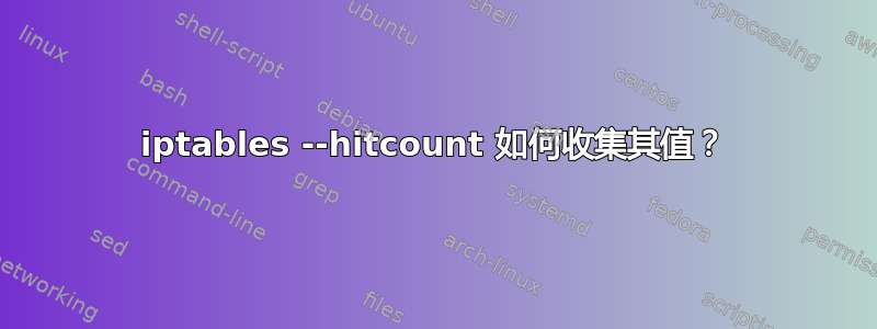 iptables --hitcount 如何收集其值？