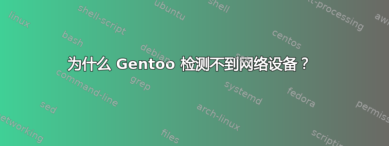 为什么 Gentoo 检测不到网络设备？ 